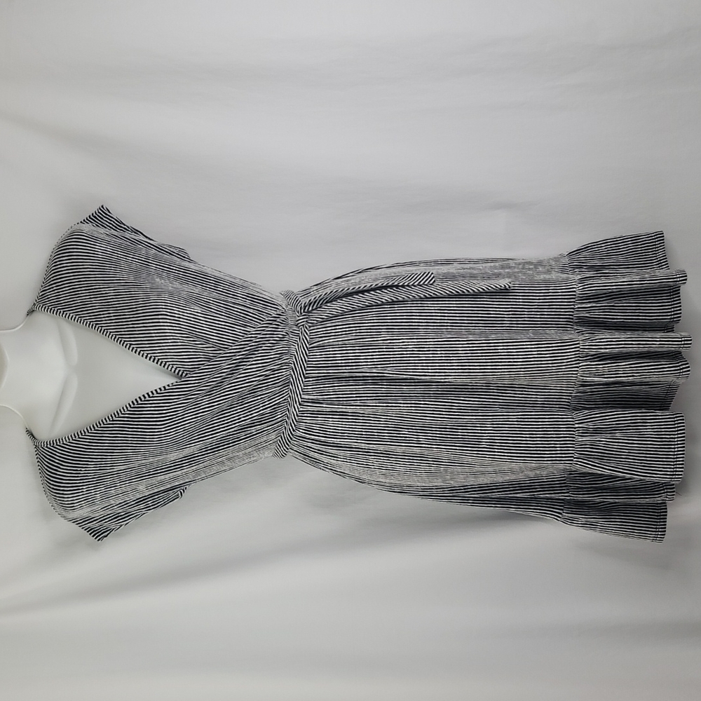 Caution to the Wind stripe black and white dress sz Small